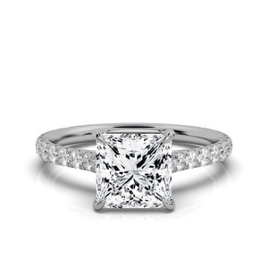 Elegante anillo de compromiso para mujer, oro sólido de 14K y 18K con diamante, diseño personalizado, banda de Boda nupcial para fiestas - Product Image 3