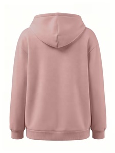 Sudadera con Capucha de Felpa Rosa Unisex, 100% Algodón, Corte Regular, Estilo Casual para Otoño, Bordado Personalizado - Product Image 2