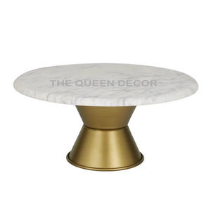 Support de gâteau décoratif en acier inoxydable de forme ronde en métal brillant Décorations de table à dessert faites à la main - Product Image 4