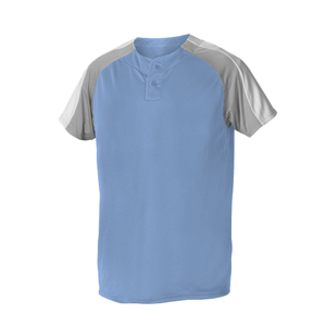 Maillot de baseball léger en polyester à boutons partiaux, directement de l'usine, avec logo thermocollé, faible MOQ, vente en gros - Product Image 6