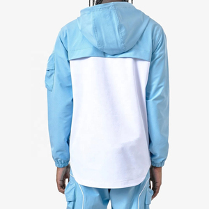 เสื้อแจ็คเก็ตกันลมคุณภาพสูง 100% โพลีเอสเตอร์สำหรับผู้ชาย แบบมีซิปเต็มตัว กันน้ำ เหมาะสำหรับฤดูใบไม้ร่วง กิจกรรมกลางแจ้ง ไซส์ใหญ่พิเศษ - Product Image 5