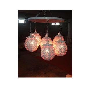 Handmade Brown Metal Oval Modern Style <b>Decorative</b> Chandelier Lamp Hanging Lamp Premium Quality Metal Hanging Lamp <b>Light</b> - Product Image 1