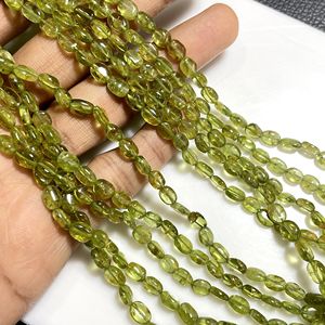 Cuentas de peridoto natural con forma de pepita lisa de buena calidad, cuentas al por mayor para joyería - Product Image 2