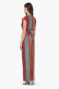 Breezy and Chic V-Neck 2 Piece Set Dress avec détails de tissage élégants Tissu léger et respirant pour un confort ultime - Product Image 5