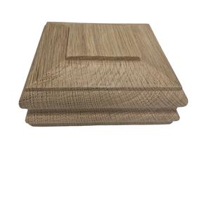 Capuchons de poteaux personnalisables Capuchons d'escalier en bois de peuplier massif pour tous les escaliers Colonne de poteau Newel avec pièces d'escalier de machine CNC - Product Image 1