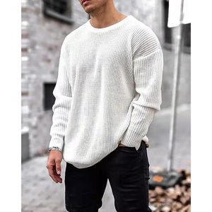 Suéter de Punto Extra Grande para Hombre, Otoño, Talla Grande, Cálido, con Estampado de Anime, Botones y Logotipo Decorativo, Mangas Largas - Product Image 1