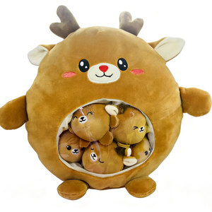 Ensemble de peluches personnalisées Bonhomme en pain d'épices, jouet en peluche de Noël en forme de pain d'épices, rembourrage en coton PP, peluche unisexe Bonhomme en pain d'épices, mini-biscuits pour bébés - Product Image 4