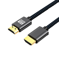 Câble HDTV 3M 5M de haute qualité 2.1 en PVC tressé personnalisable 8K 60Hz 4K 120Hz 3D 48 Gbps avec logo personnalisable