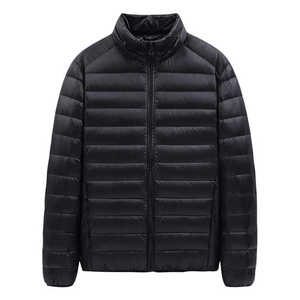 Veste bomber décontractée pour homme, chaude pour l'hiver, zippée, avec veste matelassée coupe-vent, capuche, design rembourré en duvet, vestes pour homme - Product Image 2