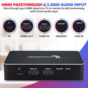 กล่องบันทึกวิดีโอ 4K HD Extreme <span class=keywords><strong>Capture</strong></span> & Live Stream HD Video บันทึกวิดีโอ True 4K60 HDR รองรับ HDMI Input & Pass Through  USB - Product Image 4
