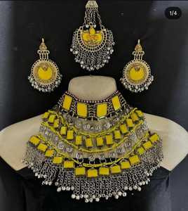 Mujeres afganas Kuchi estilo Tribal placa de oro pendientes en forma de moneda de oro collar Kuchi Kandahar - Product Image 5