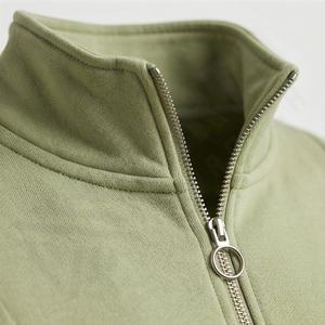 Customized High Quality Women <b>Sweatshirt</b> Stand Collar Long Sleeve Half <b>Zip</b> 100% Cotton Hoodies Regular Sports Pants Short Set - Product Image 3