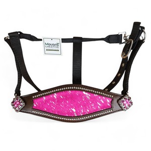 Atractivo Cabestro para Caballo de Equitación, Cómodo, de Cuero, Decorado con Conchos, Correas de Nylon, Cromado, Logotipo Personalizado, Surtido - Product Image 3