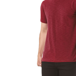 T-shirt personnalisé de haute qualité couleur unie hommes T-Shirt 220 GSM léger coton Polyester t-shirts chemises hommes - Product Image 6