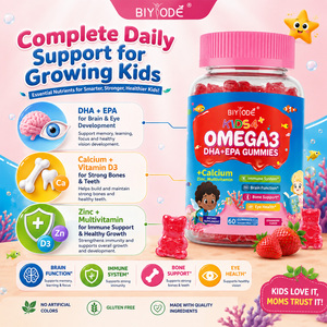 Multivitamines en Gommes BIYODE pour Enfants : Soutien de la Santé Oculaire, Osseuse et Cérébrale (DHA, EPA, Oméga-3) - Product Image 4