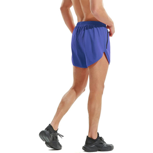 Short de course pour homme adulte Couleur bleue Élastique Déchets Sports Plage Short de course d'entraînement physique pour homme avec taille personnalisée - Product Image 3