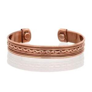 Pulsera de cobre sólido curativo hecha a mano india, brazalete de mano para mujeres y hombres, brazaletes, accesorios de joyería - Product Image 3