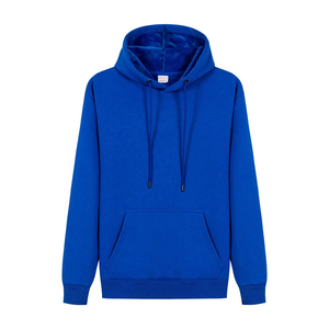 Sweat-shirt épais à capuche pour homme en molleton 100% coton 350 GSM, coupe oversize, avec poche, couleur unie, pour l'hiver - Product Image 2