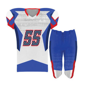 Uniforme de Fútbol Americano Personalizado con Sublimación, 100% Poliéster, Diseño Moderno, Manga Corta, Tallas Grandes para Adultos - Product Image 1