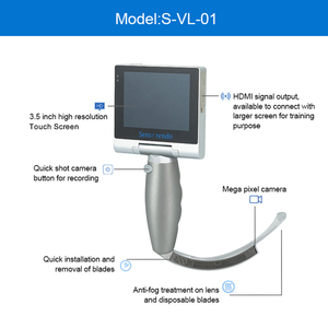 Taşınabilir tek kullanımlık bıçak ENT endoskop <span class=keywords><strong>Video</strong></span> laringoscope kamera Videolaryngoscope laringoscopio ile Médical Set - Product Image 2
