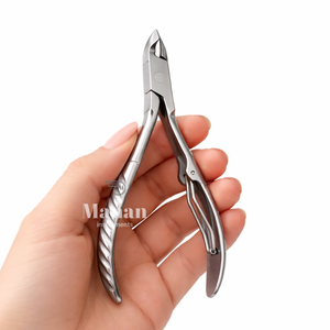 Stainless Steel Curved <b>Cuticle</b> Nipper Professional Nail <b>Trimmer</b> Precision Manicure Pedicure Tool OEM Custom Logo - Product Image 6