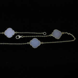 สร้อยคอดรูซี่สีขาวชุบโรเดียมและโรสโกลด์วัสดุสำหรับเป็นของขวัญและงานเลี้ยง - Product Image 2