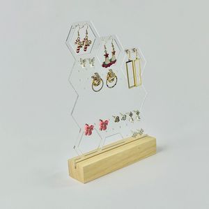 2025 prix d'usine présentoir à LED acrylique en forme de vague avec base en bois - Product Image 3