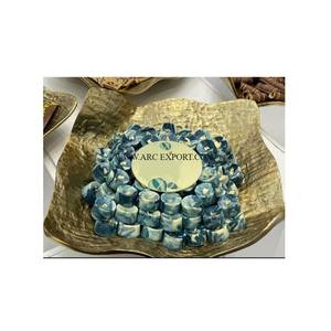 Bol en métal de forme florale avec design gaufré Bols enduits d'or de style européen pour la vaisselle Bol à chocolat de service aux bonbons et aux noix - Product Image 5