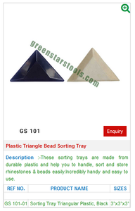 <b>Plastic</b> Triangular <b>Bead</b> Sorting Tray Jewelry Tools Jewellery Making Tools Hand Tools <b>Bead</b> Organizer | Item No GS-101-01 - Product Image 2