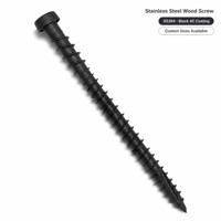 Vis à bois Torx à tête cylindrique en acier inoxydable noir 304, type 17, autoperceuse, pour fixation de terrasses intérieures et extérieures