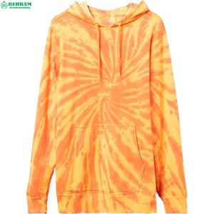 Sudaderas térmicas de peso pesado de 350g para hombre Logotipo personalizado 100% Sudaderas con capucha de lana de algodón Tie Die Logo bordado Essentials de invierno - Product Image 4