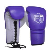 Gants de boxe en cuir OEM 12oz et 14oz à lacets, à séchage rapide et anti-humidité pour l'entraînement de kickboxing/boxe et Muay Thai
