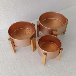 Bols et mangeoires pour animaux de compagnie en bambou filé de haute qualité avec support en bois jouets et accessoires pour animaux de compagnie en gros du Vietnam - Product Image 4