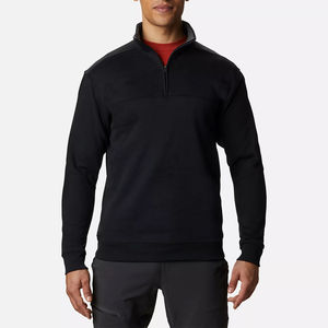 High Quality 100% Cotton <b>Quarter</b> Zipper Pullover Sweatshirt Custom Half <b>Zip</b> Hoodies Streetwear with Standing Neck for Winter - Product Image 6