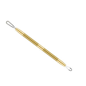 Zullo Industries Outil de beauté en acier inoxydable de haute qualité Ustensile de suppression de boutons de tête et d'acné noir de couleur or avec logo OEM - Product Image 1