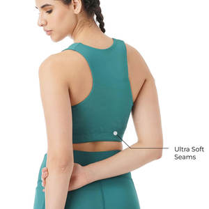 Venta al por mayor de Fitness Elástico Yoga Workout Bra Wear Ladies High Support Seamless Sports Bra Hollow Up Sujetador de alto impacto para las mujeres - Product Image 2