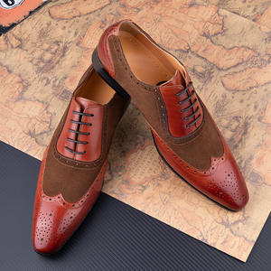 Men's formal <b>dress</b> <b>shoes</b> in <b>Oxford</b> style, casual pointed toe, closed toe, suitable for autumn weddings. - Product Image 3
