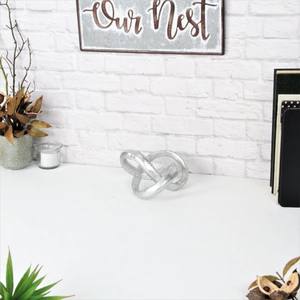 Abstract Knot Handmade Tabletop Decor Silver <b>Sculpture</b> Home Office Living Room Decoration modern polished <b>sculpture</b> - Product Image 5