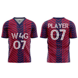 Maillot de football pour homme de qualité supérieure, 100% polyester, matière en maille légère, respirant, coupe ample, impression par sublimation, service OEM - Product Image 3