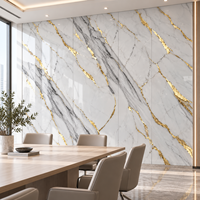 Panneau mural en vinyle imperméable WYRAX, motif géométrique blanc et gris brillant, design moderne pour salle de bain, salon, fond de télévision
