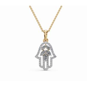 Pendentif de qualité supérieure en forme de marquise et de rond, 0,543 ct, diamant de laboratoire, or 9 KT, 14 KT, 18 KT, bijoux en gros, OEM, B2B, export - Product Image 1