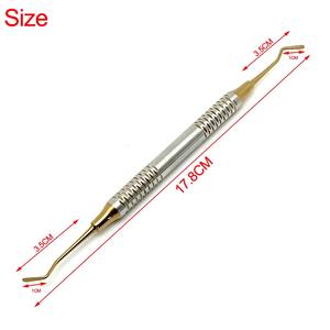 Espátula de Resina Compuesta Dental de Acero Inoxidable de Doble Cabeza para Procedimientos de Restauración y Obturación - Product Image 1
