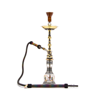 Chicha au design unique en aluminium durable, modèle de luxe pour salon, coffret cadeau, best-seller 2025, finition miroir moderne, toucher doux