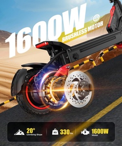 US EU UK <span class=keywords><strong>CA</strong></span> Warehouse <span class=keywords><strong>E</strong></span>-wheel Scooter eléctrico 1600W Motor 48v18ah Batería Doble suspensión 120kg Carga Control de aplicación electrónica - Product Image 6