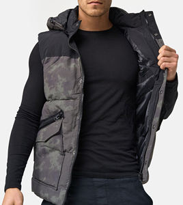 Ultra Soft Breathable Front Logo Windproof Outerwear <b>Men</b> <b>Lightweight</b> Puffer <b>Jacket</b> High Neck Spring Warm Coat - Product Image 4
