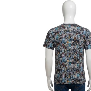 T-shirts en coton polyester imprimé, col rond, tissu doux et respirant, vêtements décontractés de haute qualité, impression de logo personnalisée, fournisseur en gros - Product Image 4