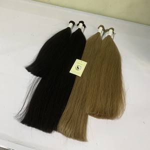 Pelo lacio sedoso de Color negro y marrón, Combo de moda, cabello virgen peruano sin procesar, a granel vietnamita, venta al por mayor - Product Image 6
