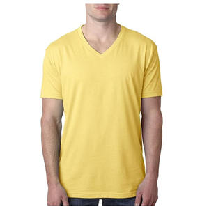 T-shirt homme manches courtes en tissu tricoté, logo et impression personnalisés, col en V, 220 g/m² - Product Image 1