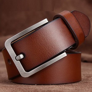 Ceinture en cuir véritable pour homme tendance et décontractée avec boucle à ardillon – Accessoire de style décontracté pour homme - Product Image 3