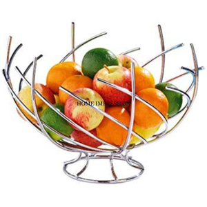 Venta caliente cesta redonda diseño antiguo encimera de Color dorado recubierto estilo geométrico verduras cesta de frutas soporte de alambre de Metal - Product Image 5